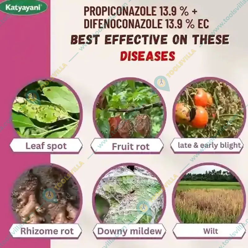 Katyayani Prodifen Propiconazole 13.9% + Difenoconazole 13.9% EC Fungicide, to Control Sheath Blight(Quantity-1.75 liters)