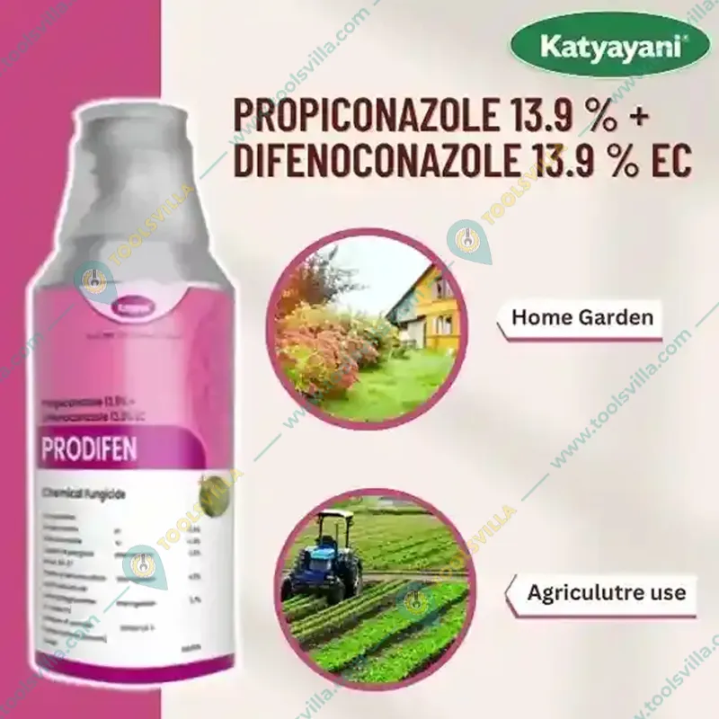 Katyayani Prodifen Propiconazole 13.9% + Difenoconazole 13.9% EC Fungicide, to Control Sheath Blight(Quantity-1.75 liters)