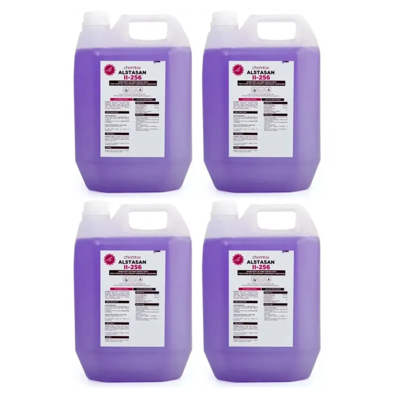4 Pcs of Chemtex (5 Liter x 4 pcs) Alstasan II 256 Concentrated Hard Surface Disinfectant