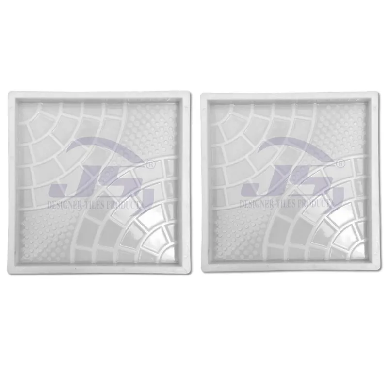 JS DESIGNER Pack Of 2 Chequered Silicone Plastic Tile Mould | 12 x 12 Inches