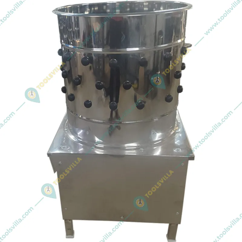 Made in India Commercial Chicken Feather Plucking/Cleaning Machine, 3 Birds, Without Motor