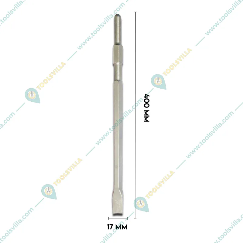 Akari 17x400 mm 5 pcs Flat Chisel for 5 Kg Demolition Hammer