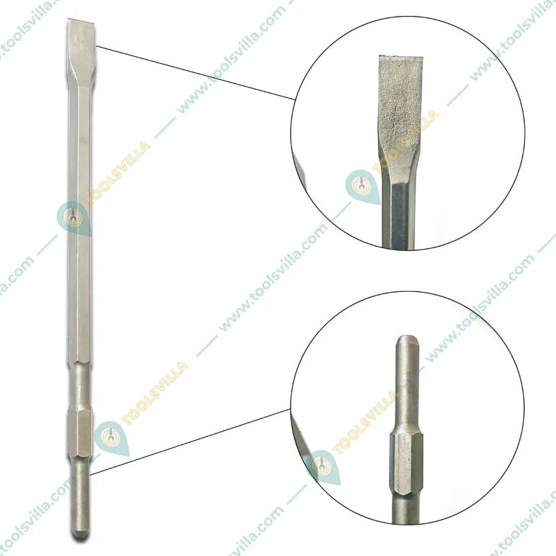 Akari 17x400 mm 5 pcs Flat Chisel for 5 Kg Demolition Hammer