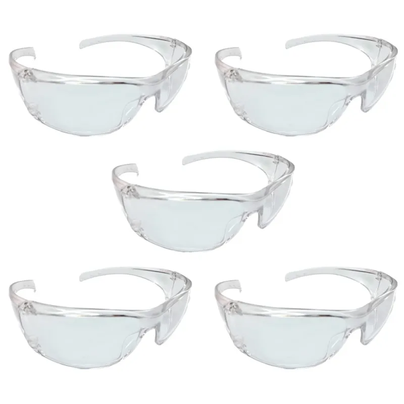 Super Safety Anti-Dust, high quality Clear Protective Eyewear for Laboratory, Workshop, Wood-working etc.(Pack-5 Pcs)