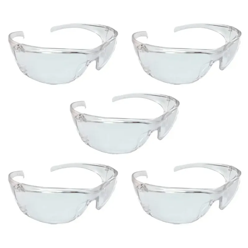Super Safety Anti-Dust, high quality Clear Protective Eyewear for Laboratory, Workshop, Wood-working etc.(Pack-5 Pcs)