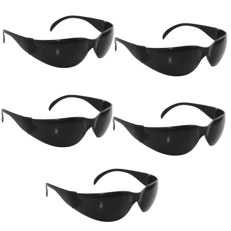  Safety Polycarbonate Cobalt Black Lens Full Rim Safety Goggles(Pack-5)