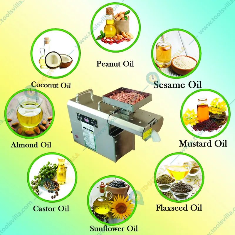 Fully Automatic 600W Multi Oil Seeds Press Machine, 1 Kg Hopper Capacity and Free Accessories