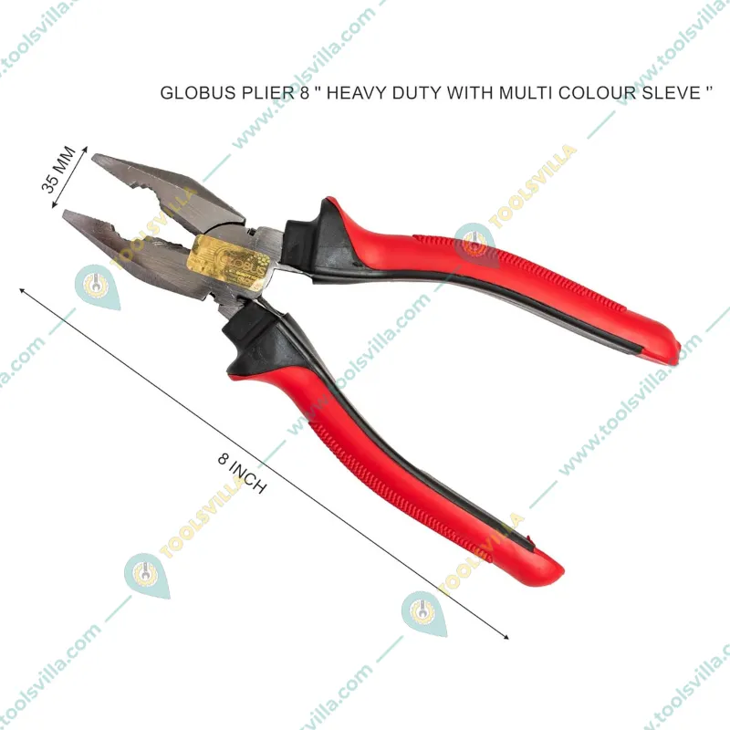 Globus 3pcs combo of 10 inch & 12 inch Adjustable Pipe Wrench and 8 inch Combination Plier (348)	