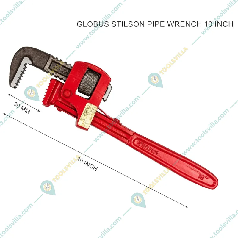 Globus 3pcs combo of 10 inch & 12 inch Adjustable Pipe Wrench and 8 inch Combination Plier (348)	