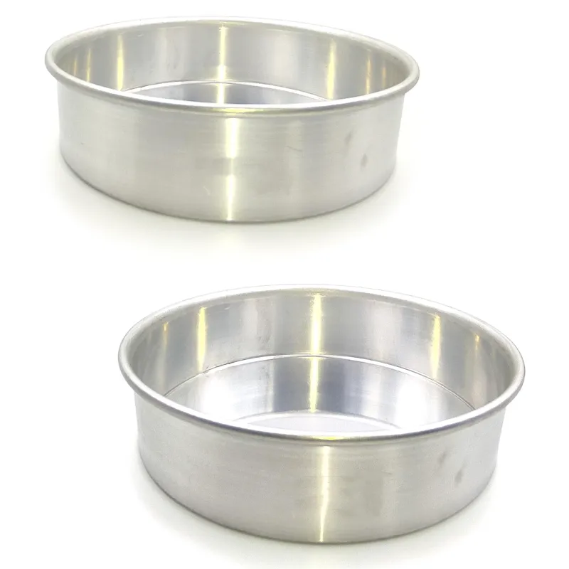 Prime Bakers and Moulders Combo of 6 inch and 7 inch Round Aluminium Cake Baking Mould Pan For Oven