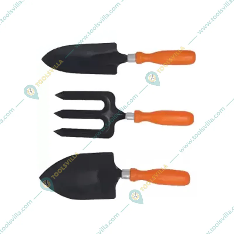 AGT Garden Tools Combo Kit of 3 Tools - Small Hand Trowel, Garden Fork and Big Hand Trowel | Used for Small-scale Gardening