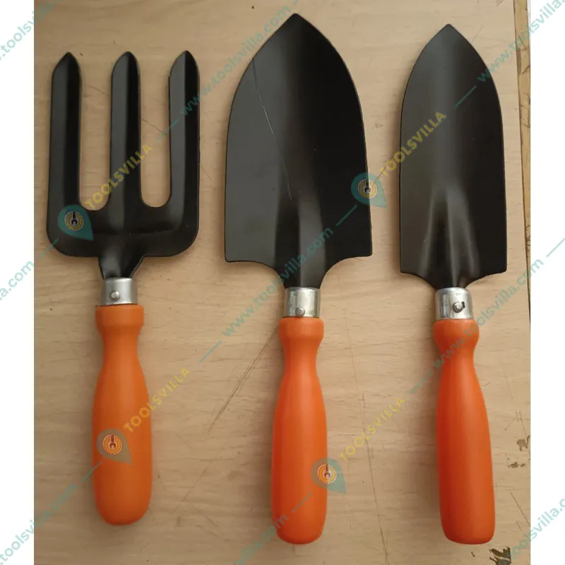 AGT Garden Tools Combo Kit of 3 Tools - Small Hand Trowel, Garden Fork and Big Hand Trowel | Used for Small-scale Gardening