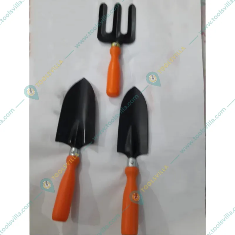 AGT Garden Tools Combo Kit of 3 Tools - Small Hand Trowel, Garden Fork and Big Hand Trowel | Used for Small-scale Gardening