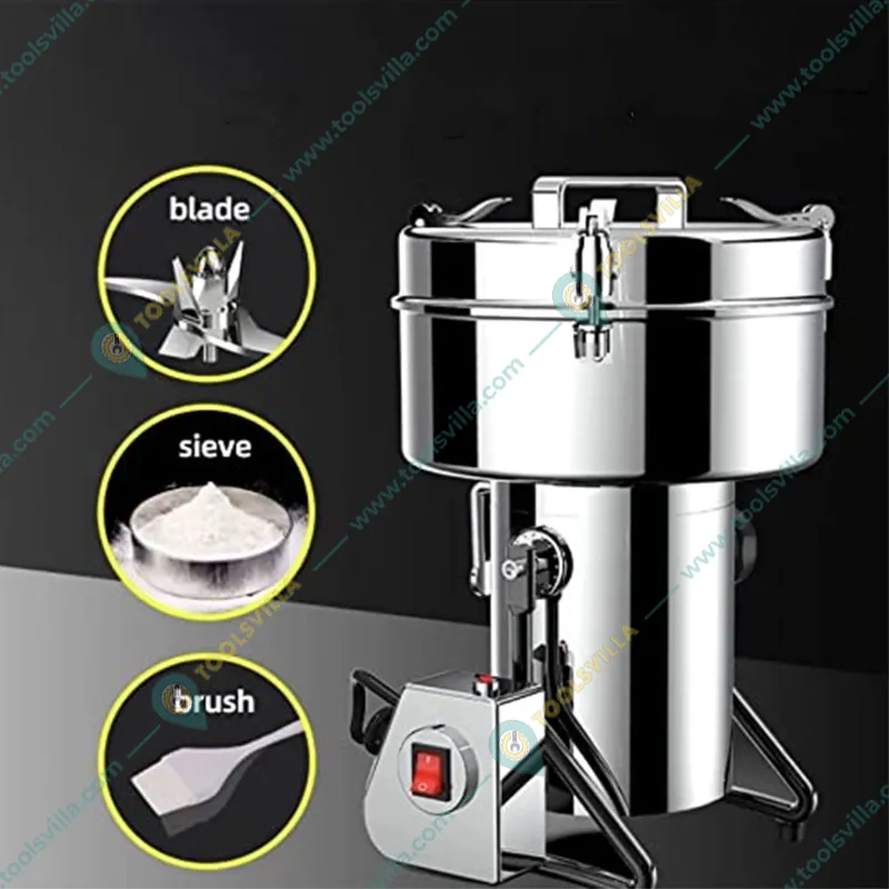 Commercial 3.5Kg Electric Dry Masala & Herbs Spices Grinder, 5000W with Free Accessories