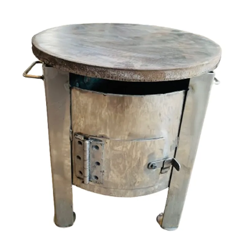 Bapa Commercial Charcoal Operated Round Dosa Bhatti, Stainless Steel Body