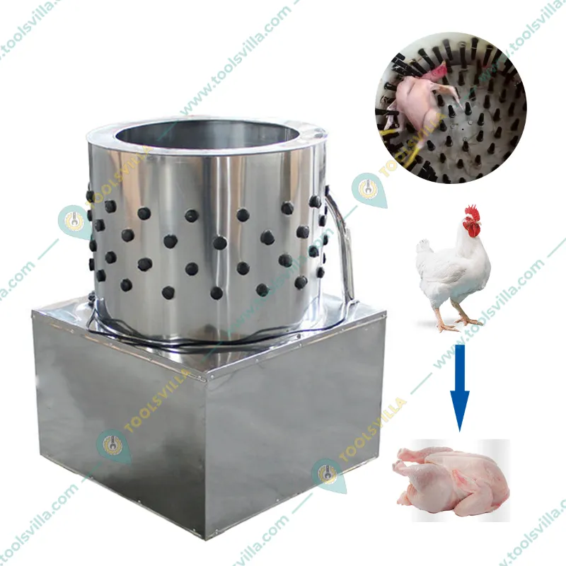 Made in India Commercial 5 Birds Chicken Feather Plucking/Cleaning Machine with 0.5HP Crompton Motor