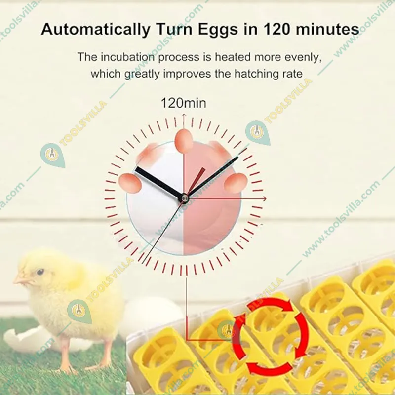 Commercial Egg Incubator with Egg Turner Tray, 48 Eggs Capacity