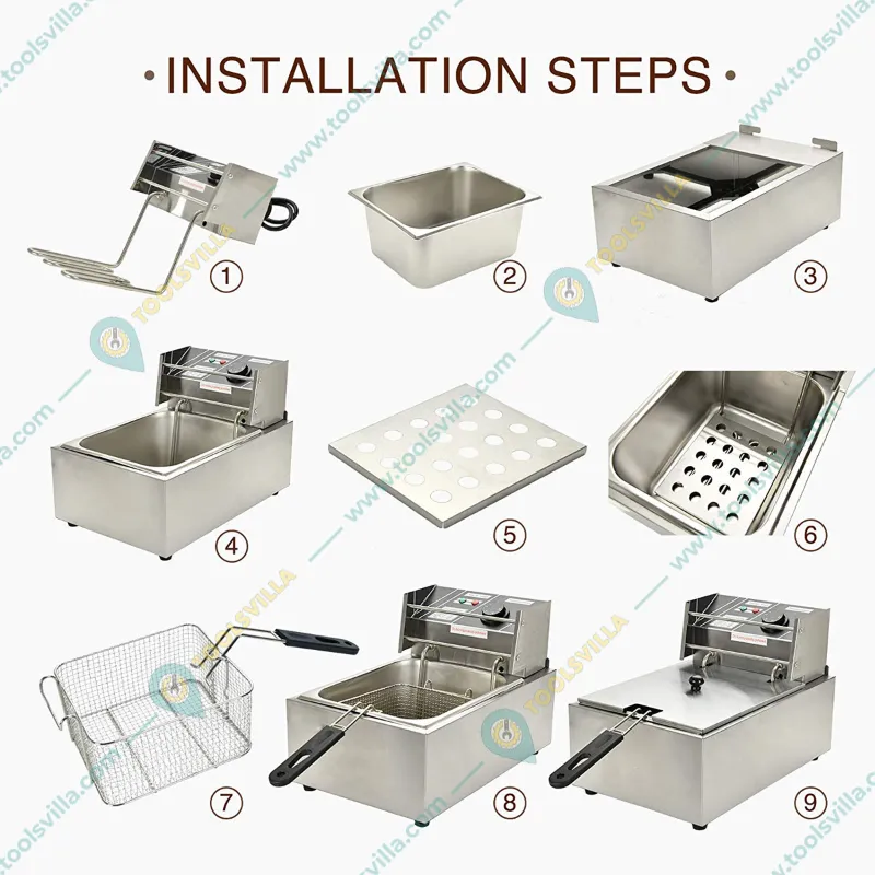 Commercial Electric Deep Fryer Machine 6 Litre for Food Stalls