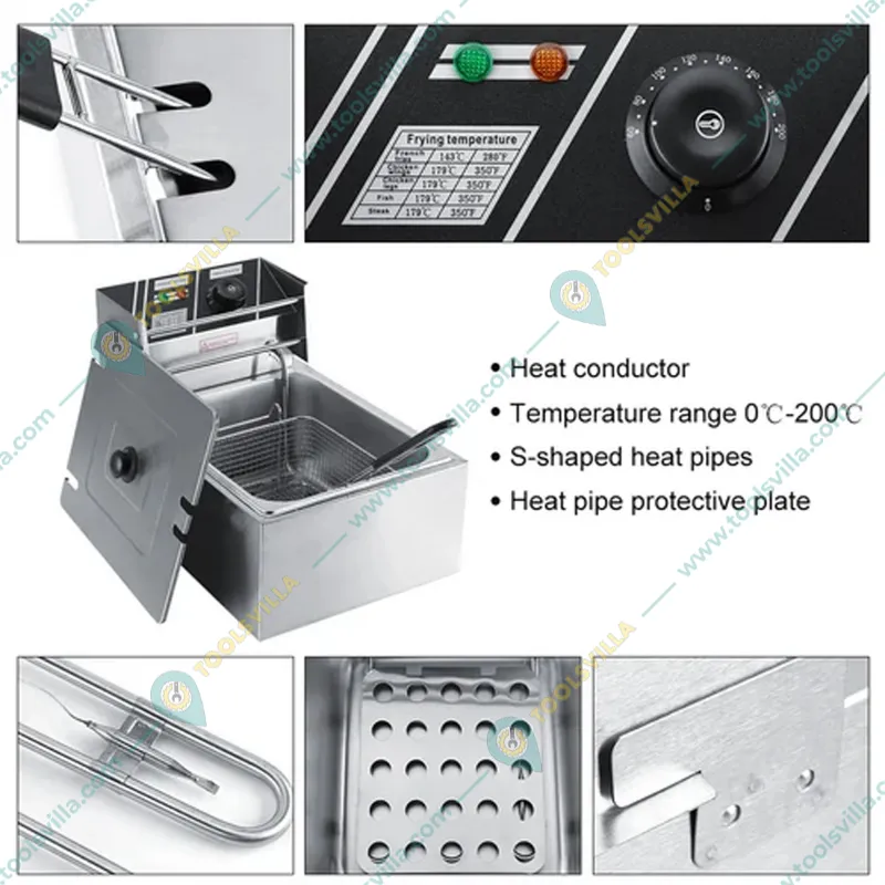 Commercial Electric Deep Fryer Machine 6 Litre for Food Stalls