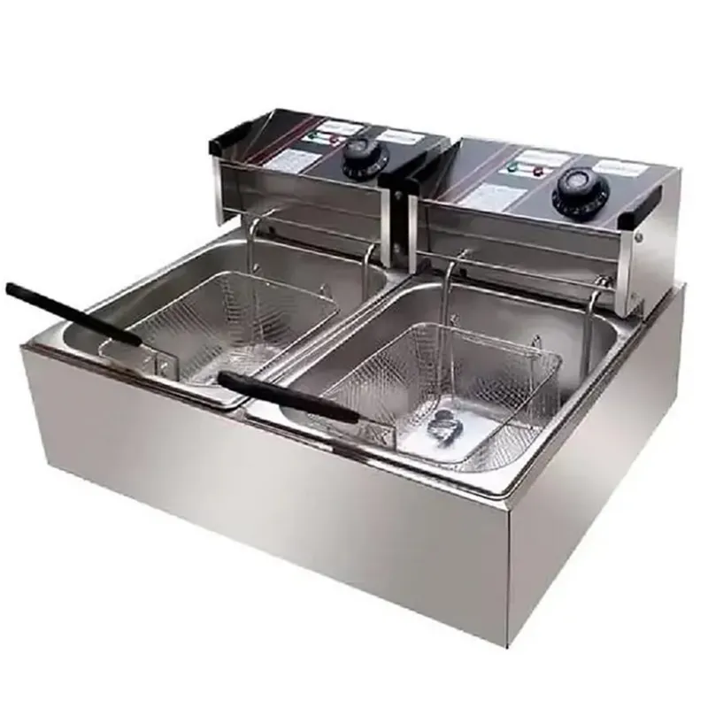 Commercial 8L+8L Electric Double Pan Deep Fryer 