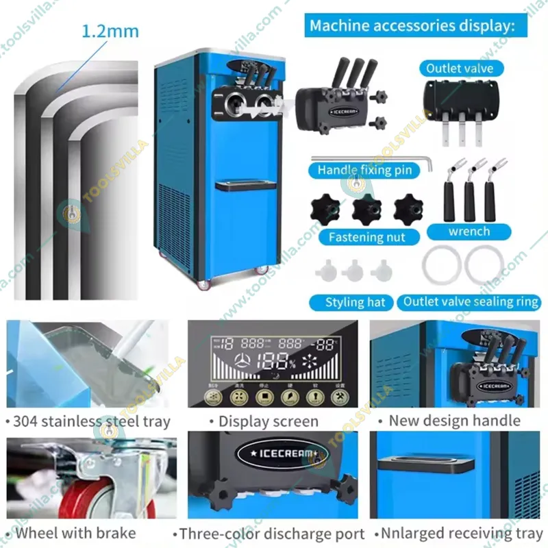 High Quality Softy Ice Cream Machine, Single Compressor