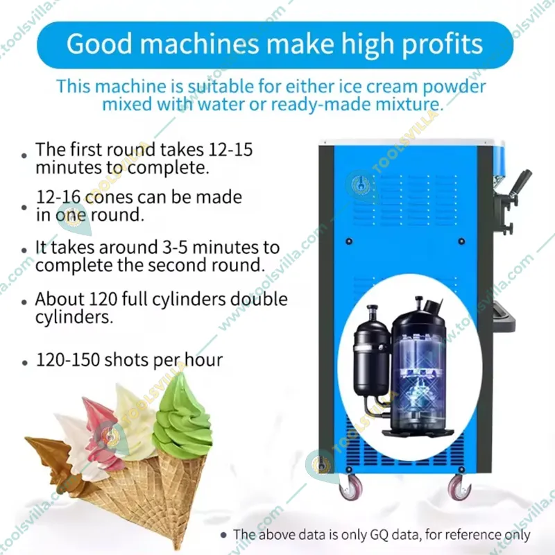 High Quality Softy Ice Cream Machine, Single Compressor