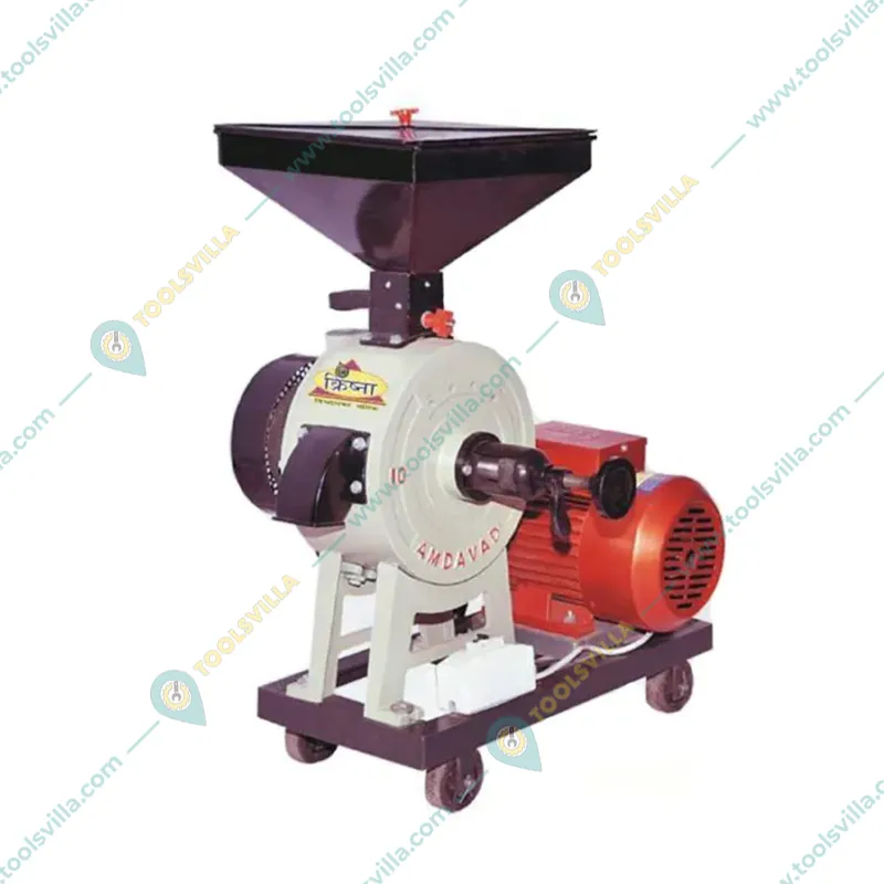 Commercial 10" (250 mm) Stone Type Vertical Flour Mill/Atta Chakki 15-18 kg/hr with 1.5hp Copper Motor