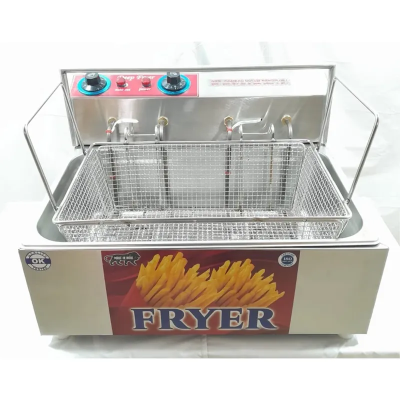 High Quality SS 14 L Electric Deep Fryer For Commercial Bulk Frying, 22 x 16 x 11 Inches 