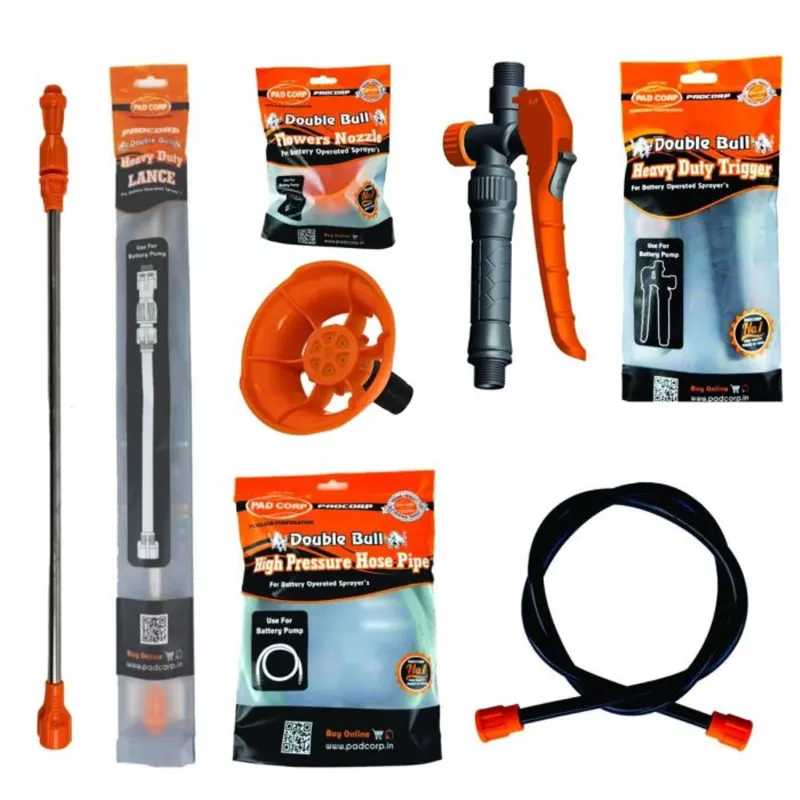 Pad Corp Double Bull Plastic Material Complete Pack Of Delivery Pipe, Premium Trigger, Telescopic Lance, Flower Nozzle