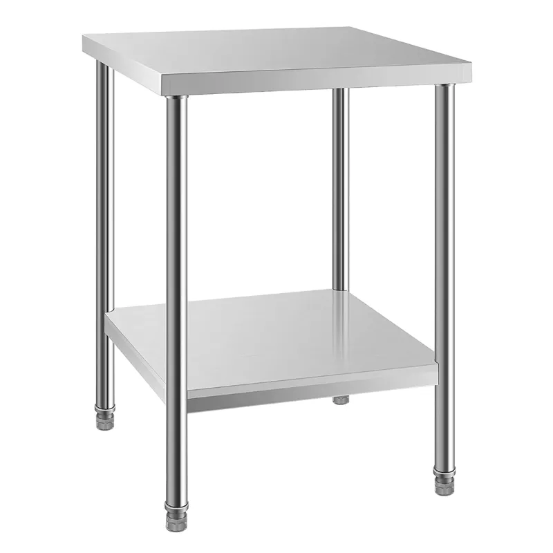 SS 24x24 Inches Work Table for Prep & Work With Undershelf for Restaurant, Home and Hotel
