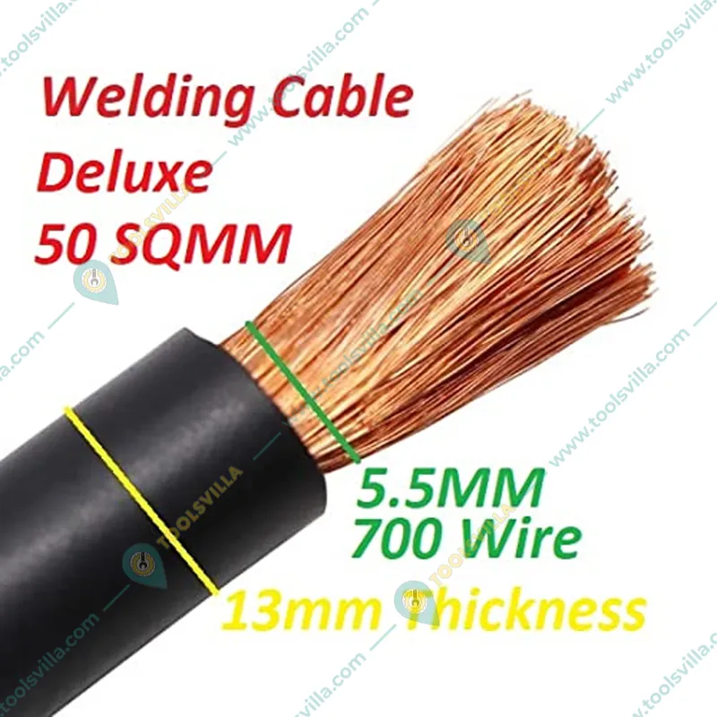 Elephant 50 Sq. mm Deluxe Copper Welding Cable - 30 Meter Length (DLX-50-30)