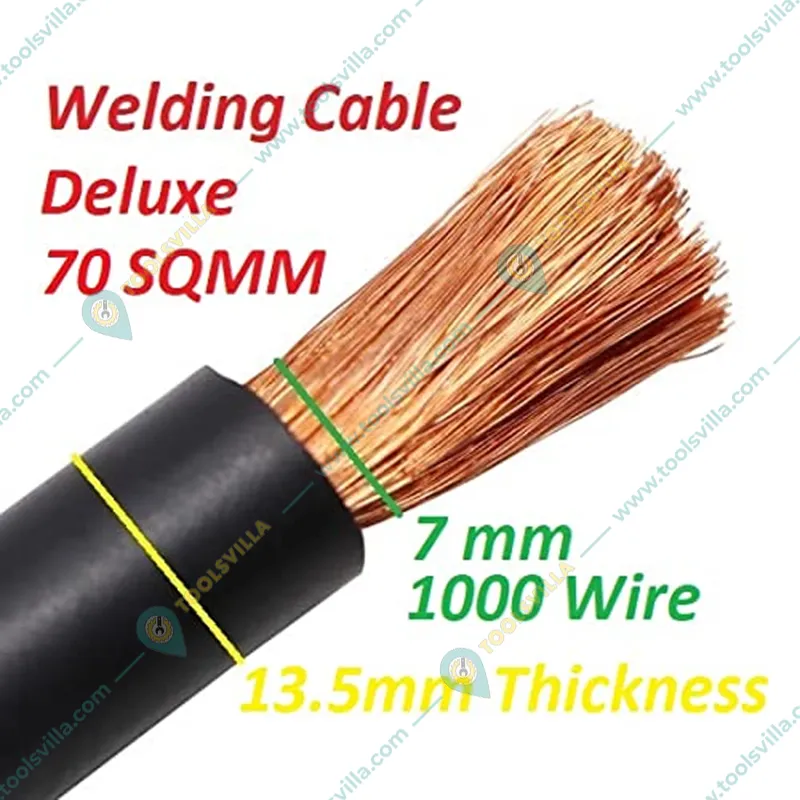 Elephant 70 Sq. mm Deluxe Copper Welding Cable - 10 Meter Length (DLX-70-10)