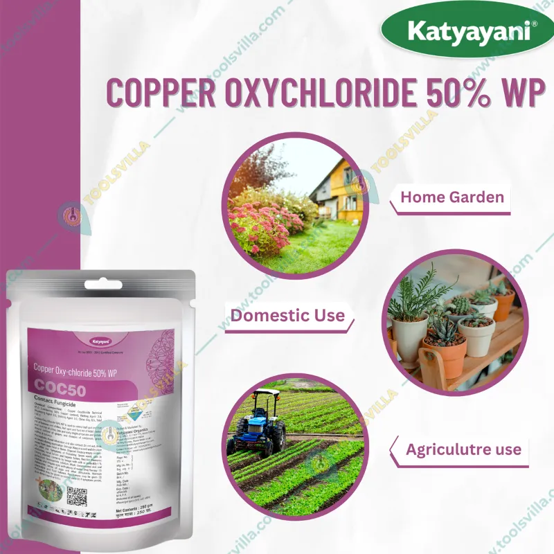 Katyayani COC 50 WP 50% Copper Oxychloride Chemical fungicide for Tea Plant, Brinjal, Potato, Tomato, fruits etc.(Pack-2 x 450 gm)