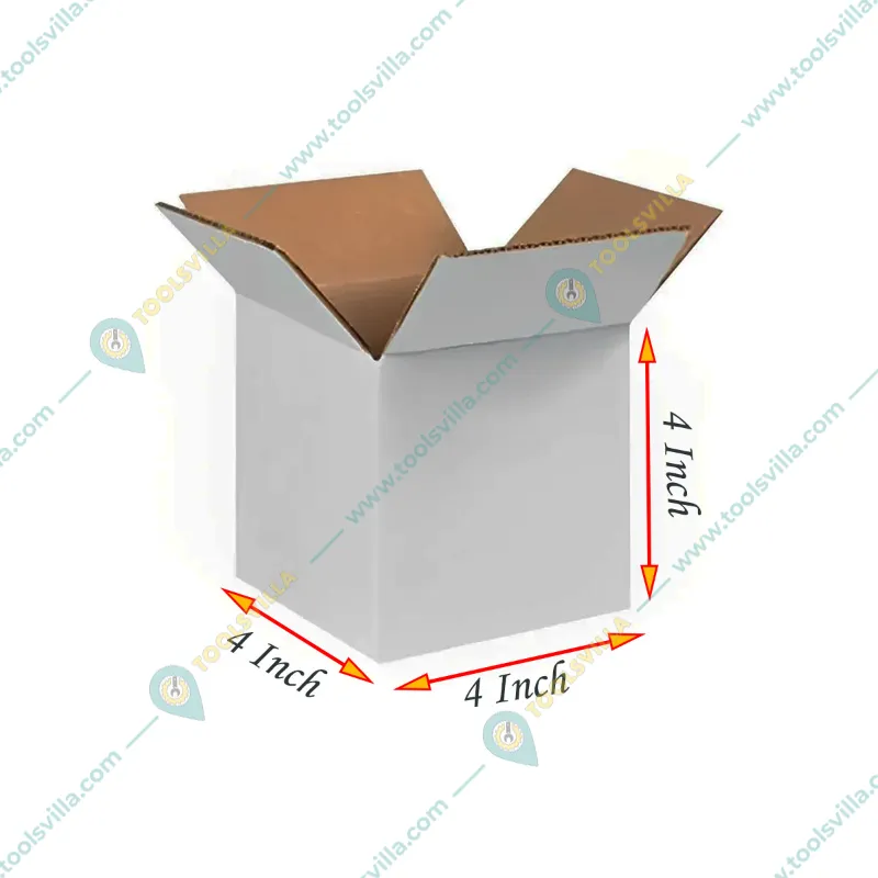 Corrugated White 4X4X4 Inch Square Box(Pack-25 Pcs)