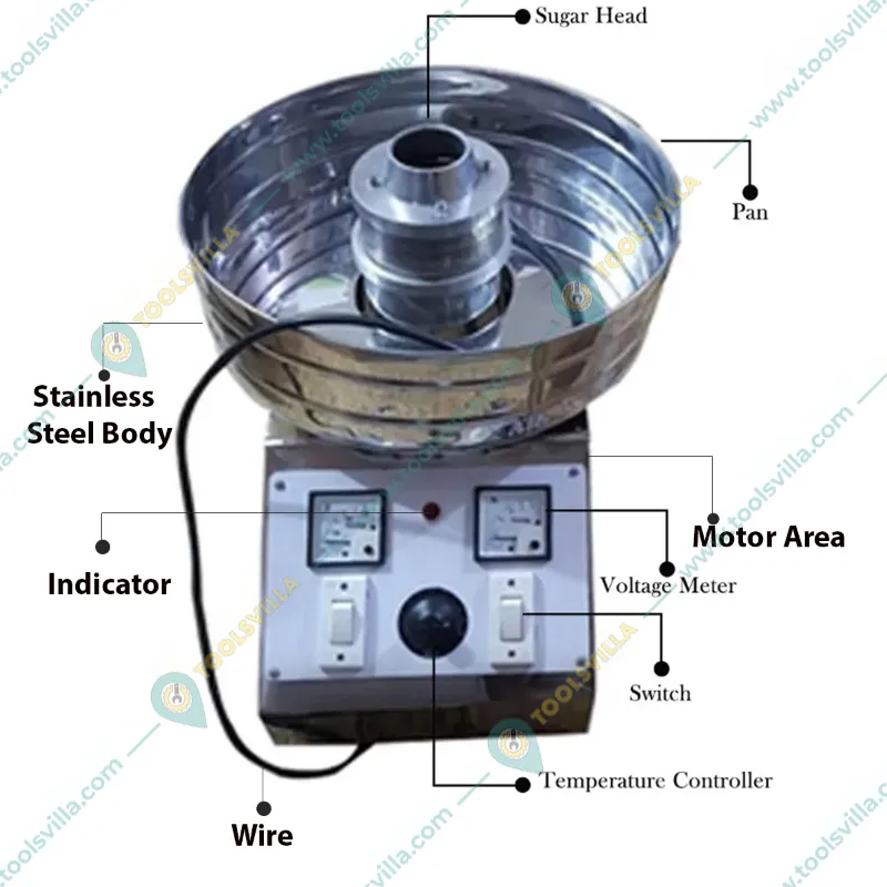 Commercial Cotton Candy floss Machine with 0.5 Hp motor