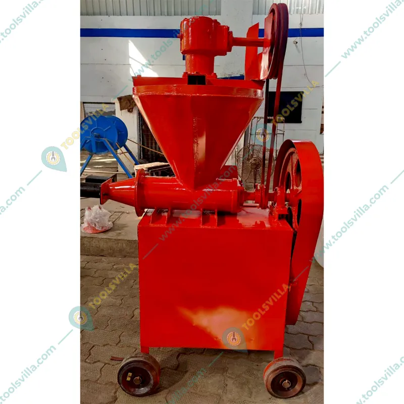 Semi Automatic 8 inch Cow Dung Log Making Machine With 5HP Motor