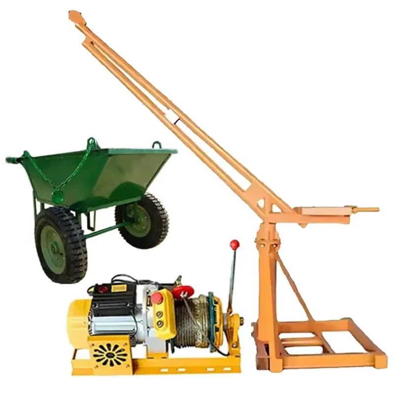 Crossbee 500 kg Mini Crane 360° With Electric Clutch Winch, 5 HP Motor - 40 Meter 8 mm Rope & 1 pcs Double Wheel Trolley