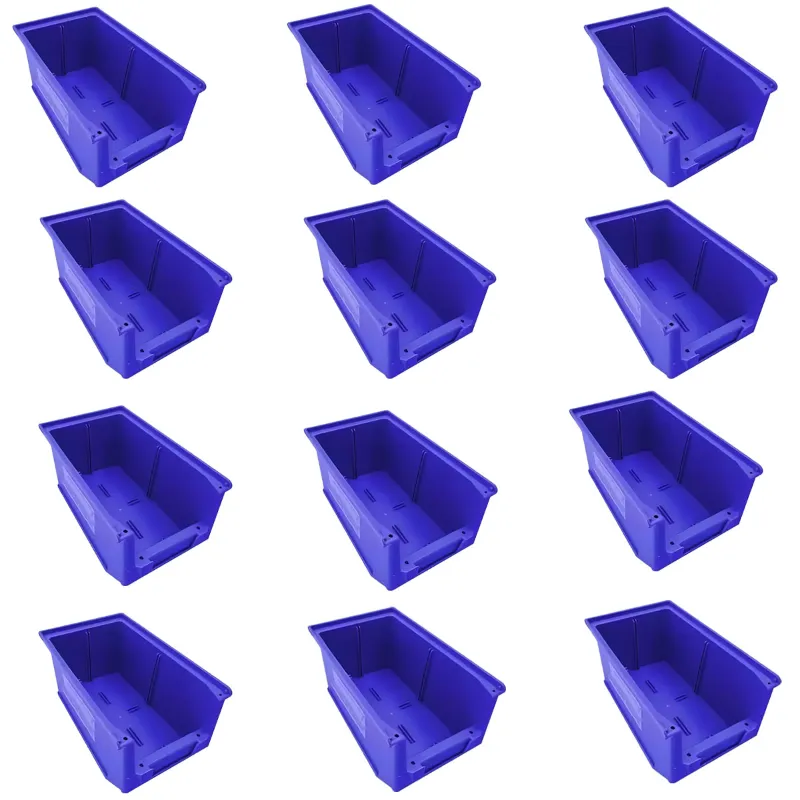 Global Star 230x150x120mm HDPE Crate-25 Blue Storage Bin (Pack Of 12)