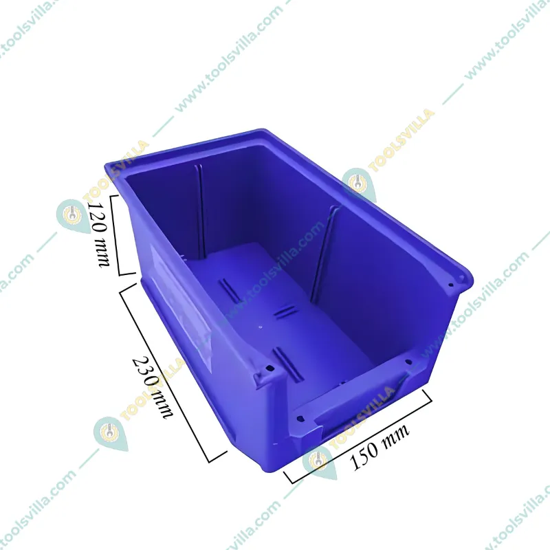 Global Star 230x150x120 mm HDPE Crate-25 Blue Storage Bins (Pack of 21)