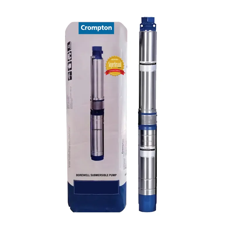 Crompton 1 HP 10 Stage 4 inch Water Filled 1Phase Borewell Submersible Pump With 1 Year Warranty (4W10BU1AU-40)
