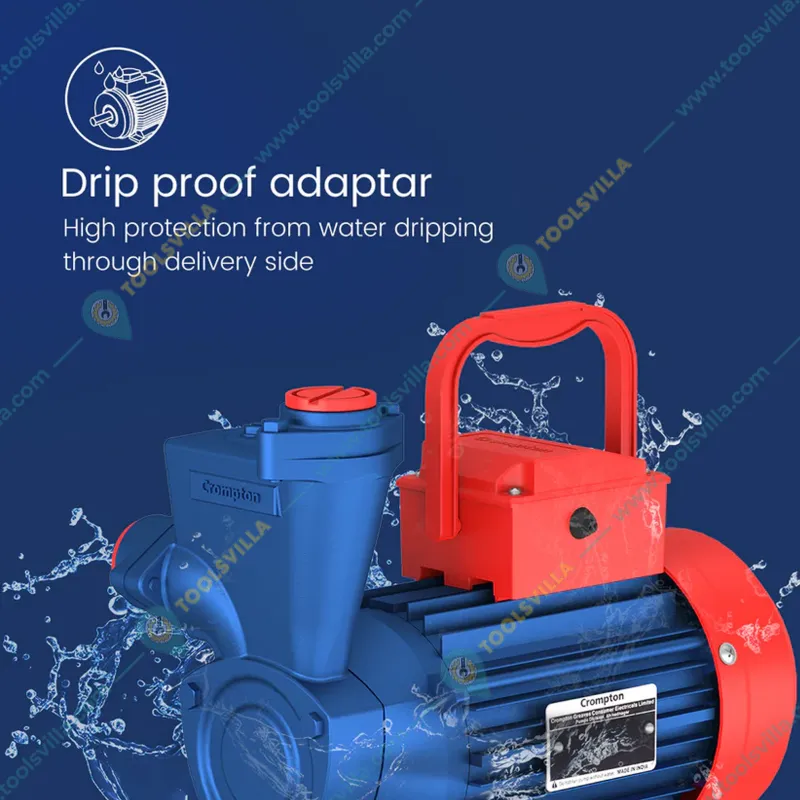 Crompton 1 HP Single Phase Self Priming Monoblock Pump, 112ft Max. Head, 25X25mm (NILE PLUS I) - 1 Year Warranty 