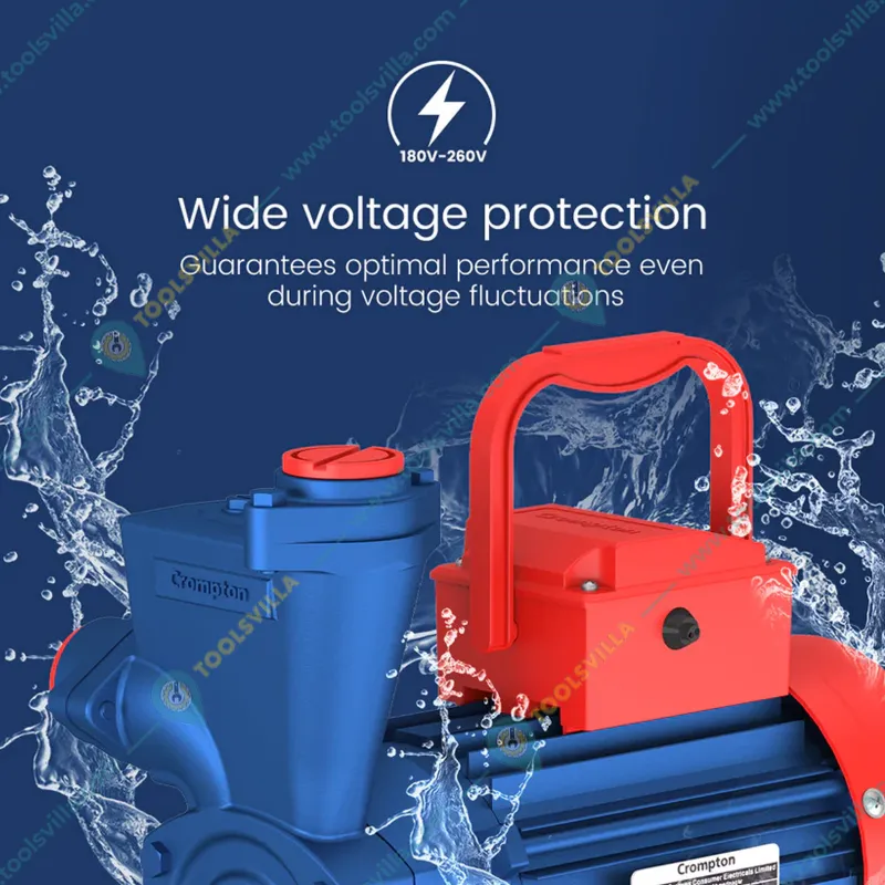 Crompton 1 HP Single Phase Self Priming Monoblock Pump, 112ft Max. Head, 25X25mm (NILE PLUS I) - 1 Year Warranty 