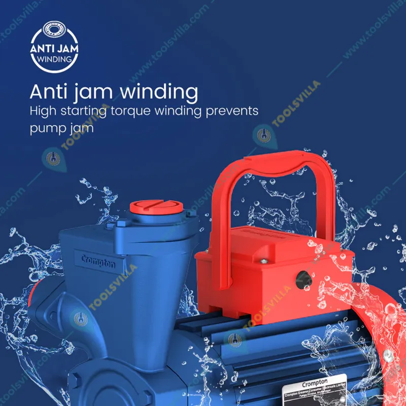Crompton 1 HP Single Phase Self Priming Monoblock Pump, 112ft Max. Head, 25X25mm (NILE PLUS I) - 1 Year Warranty 
