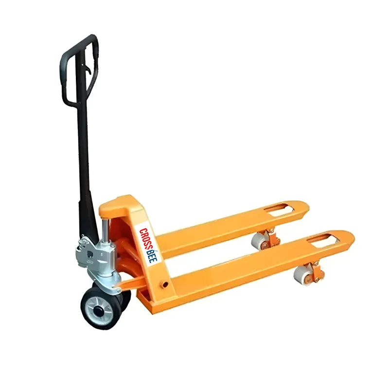 CROSSBEE 3 Ton Capacity Hand Pallet Truck With 195 mm Maximum Lifting Height, Nylon Wheels & Fork Size (L x B)- 1150 x 550 mm