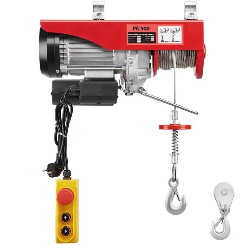 UTC Heavy Duty PA 500 kg Electric Hoist with 1.5 HP 100% Copper Winding Motor, 5 mm & 20 meter Wire Rope