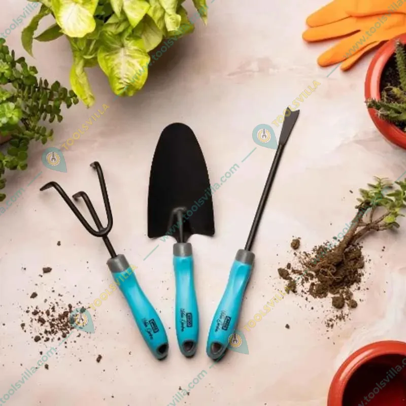 Jaiveer Set of 3 Handy Garden Tools - Cultivator, Weeder and Trowel | Used for Effective Gardening