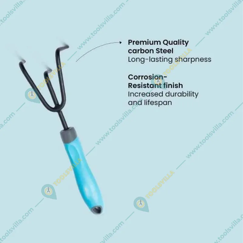 Jaiveer Set of 3 Handy Garden Tools - Cultivator, Weeder and Trowel | Used for Effective Gardening