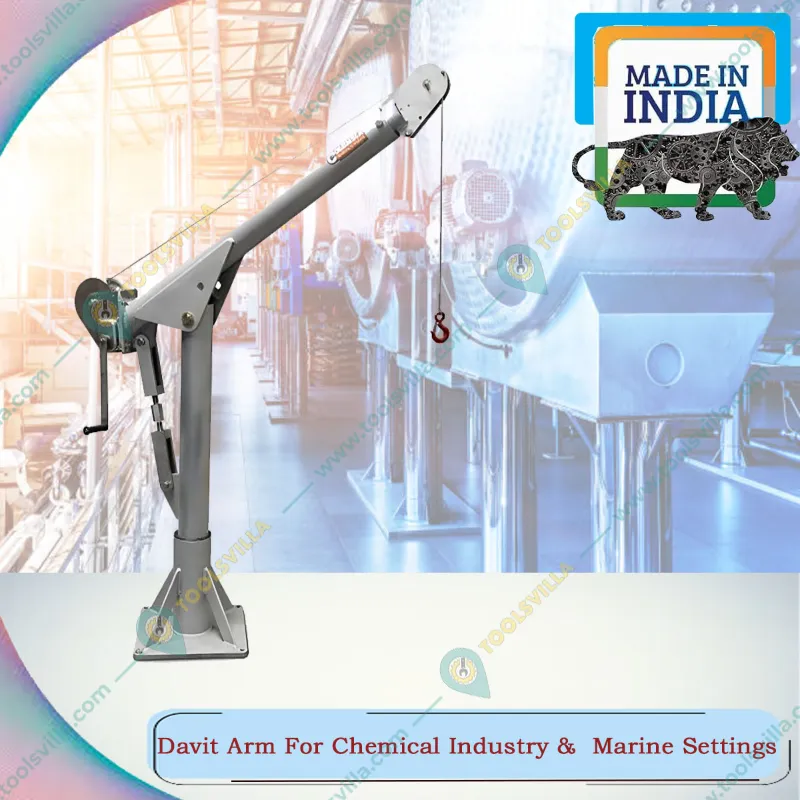 Heavy Duty 200 Kg Load Capacity SS 316  Material Davit Arm For Chemical Industry,Marine Settings & Material Handling