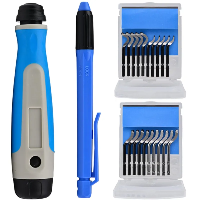 Premium Quality Deburring Tool with 2 Handles & 20 Pcs Steel Blades
