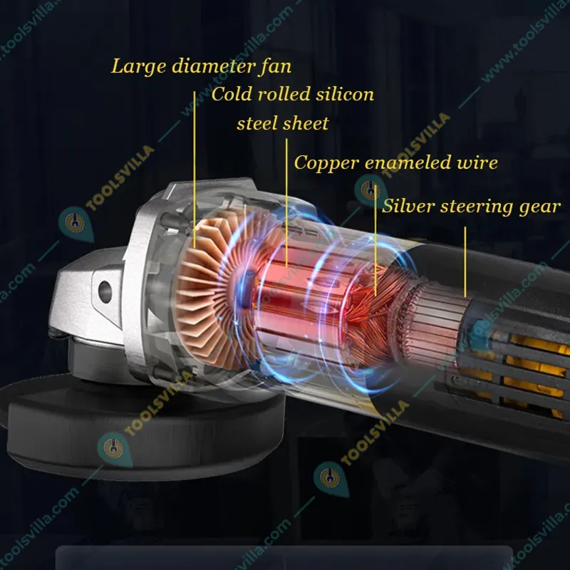 Deli 100 mm 750 Watt Angle Grinder, 12000 RPM (DL-JM100-E1)